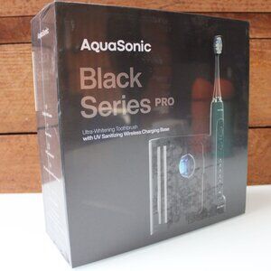 Aquasonic Black Series PRO Ultra Whitening Smart Toothbrush w/UV Sanitizing NEW